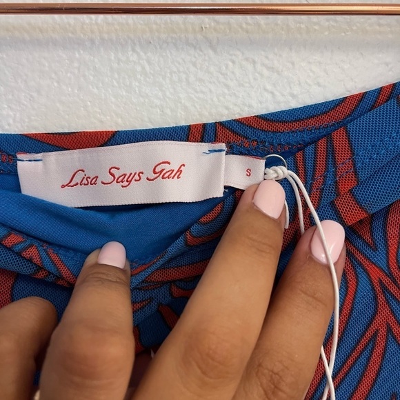 Lisa Says Gah Este Mini Dress Wild Hearts Blue - Picture 5 of 5